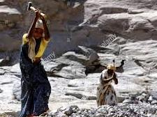 This old mothers from Dalit had to work breaking hard stones for their food!